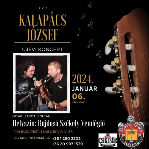 Kalapács József Újévi koncert - Bujdosó Székely Vendéglő - Budapest/KÖKI