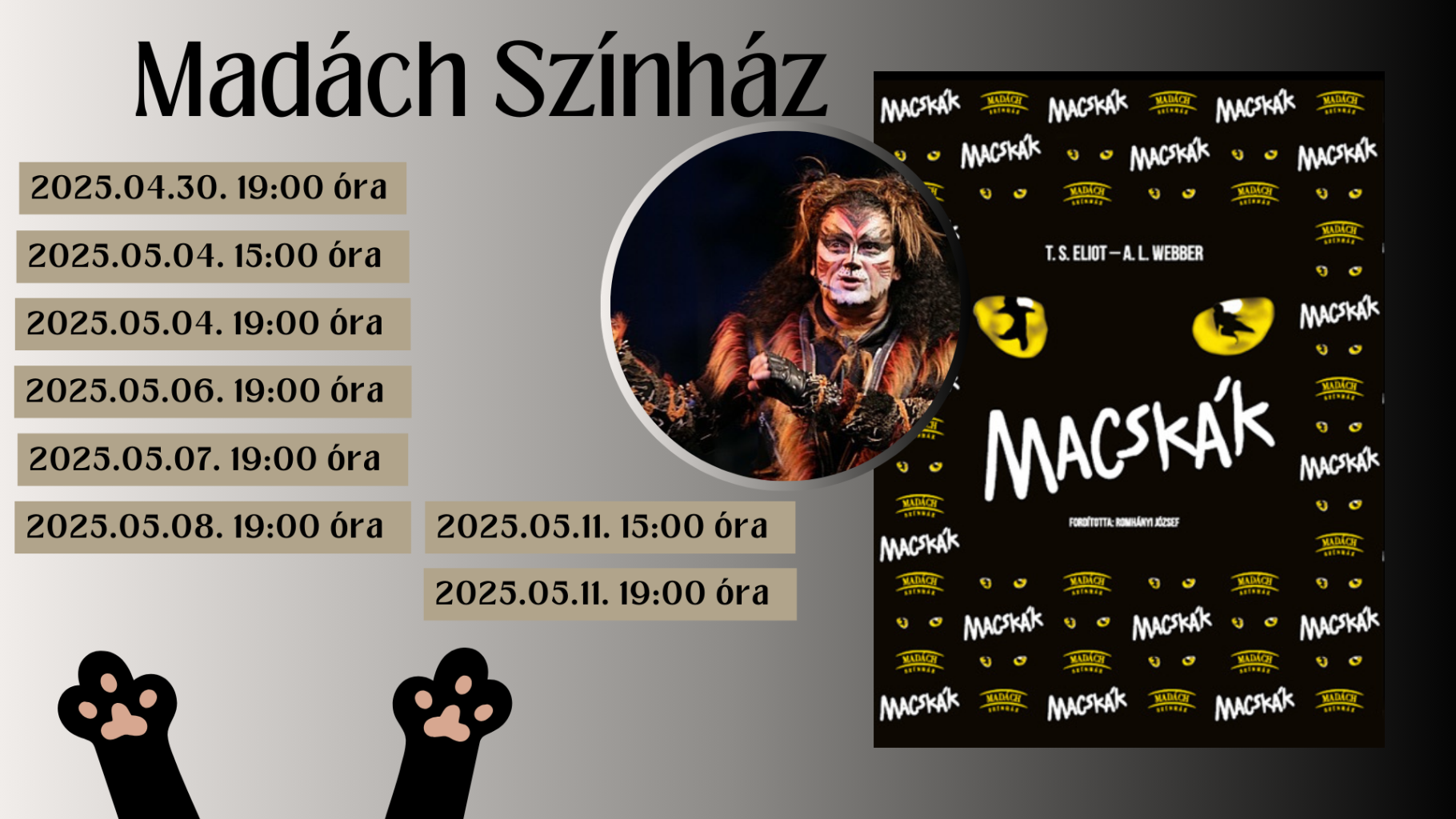 Macskák - Madách Színház